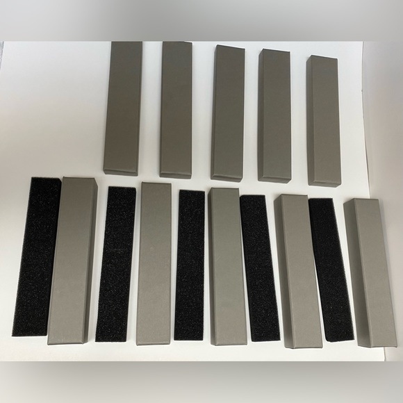 WHOLESALE | 5 pack of Long JEWELRY BOXES | Cardboard & Black Sponge Padding - Picture 10 of 14